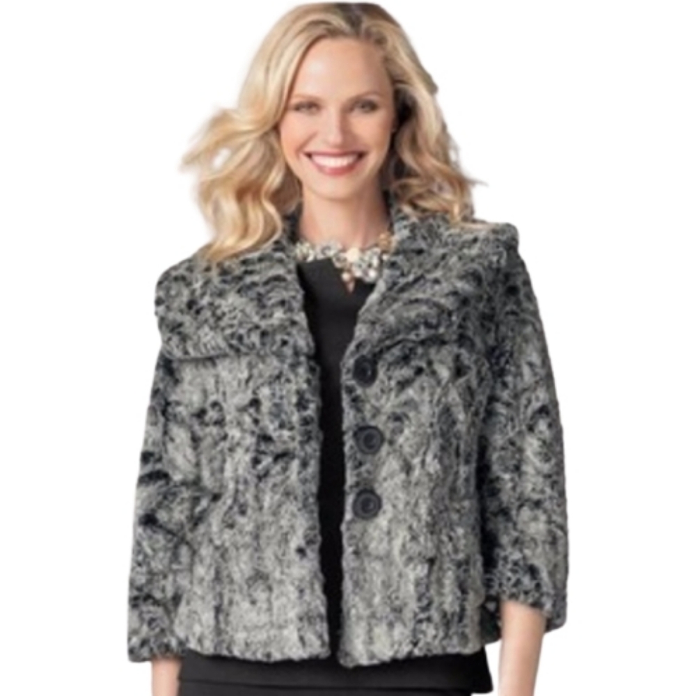 CAbi Chinchilly Faux Fur Jacket